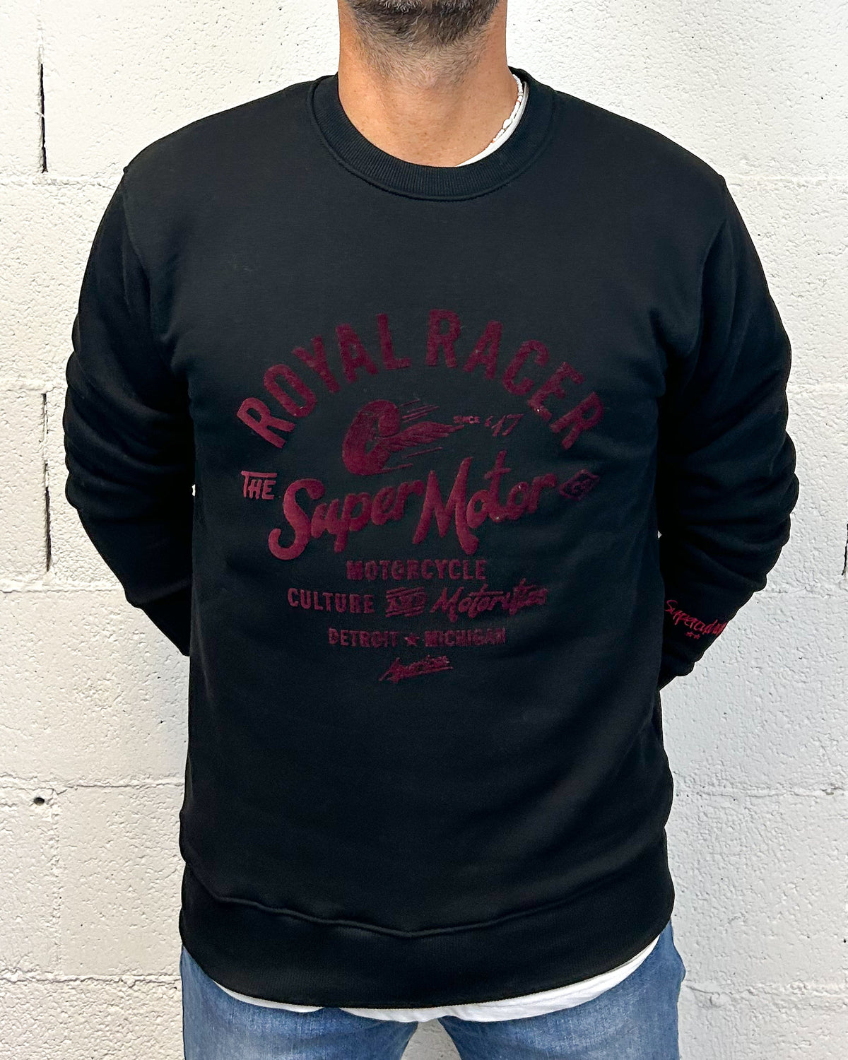 Felpa SUPERCULTURE Royal Racer Nera