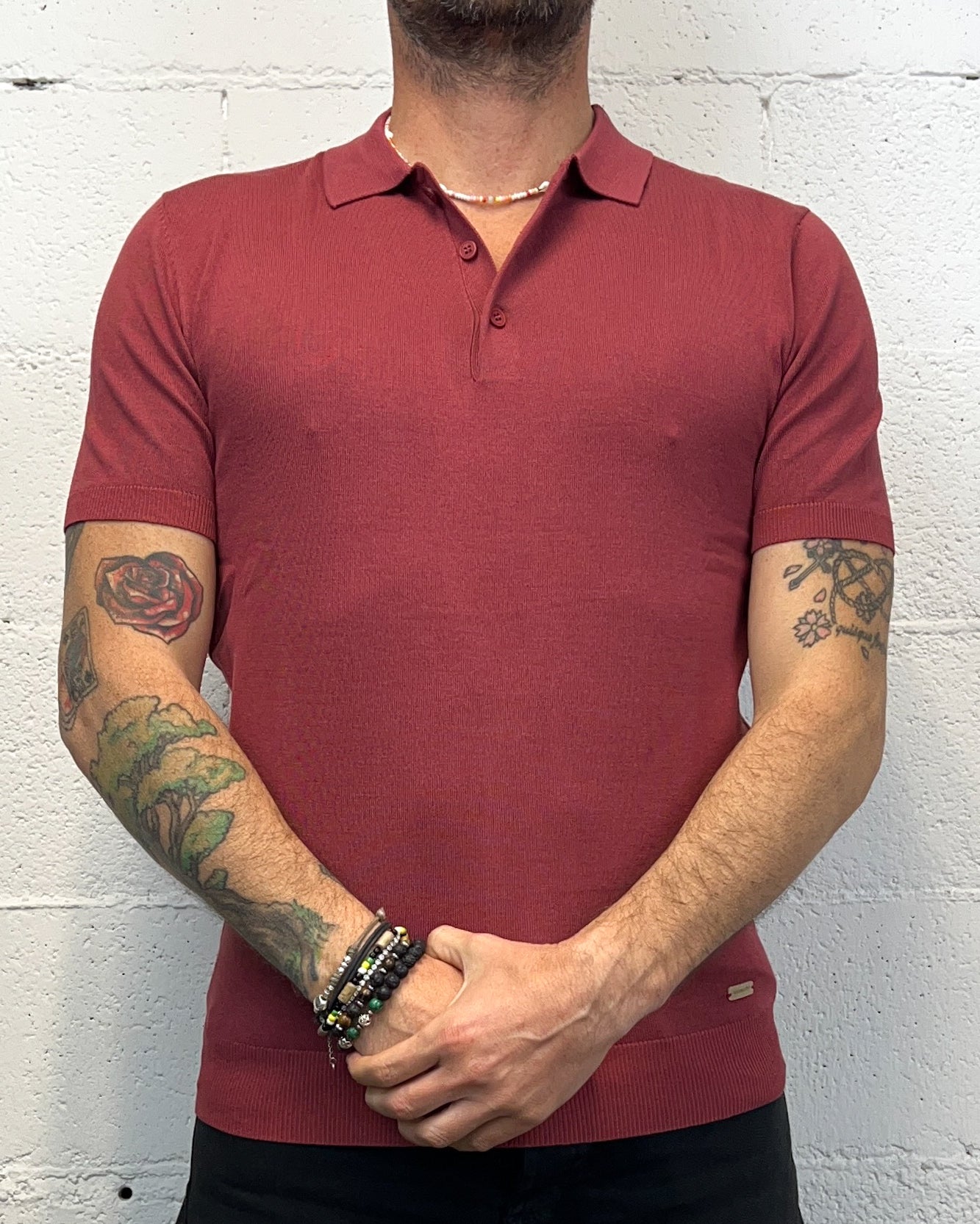 Polo Filo GIANNI LUPO Rosso India