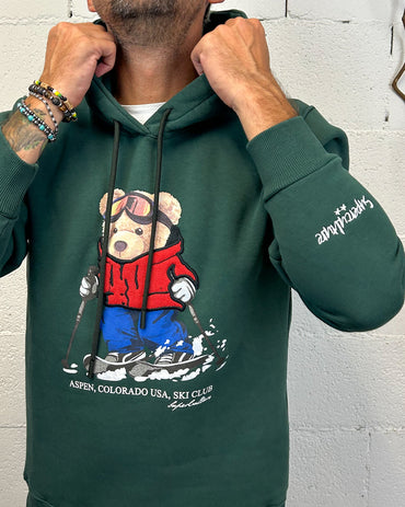Felpa Cappuccio SUPERCULTURE Teddy Aspen Bosco