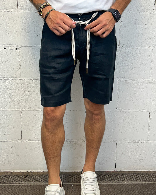 Bermuda Elegance Lino GIANNI LUPO Black