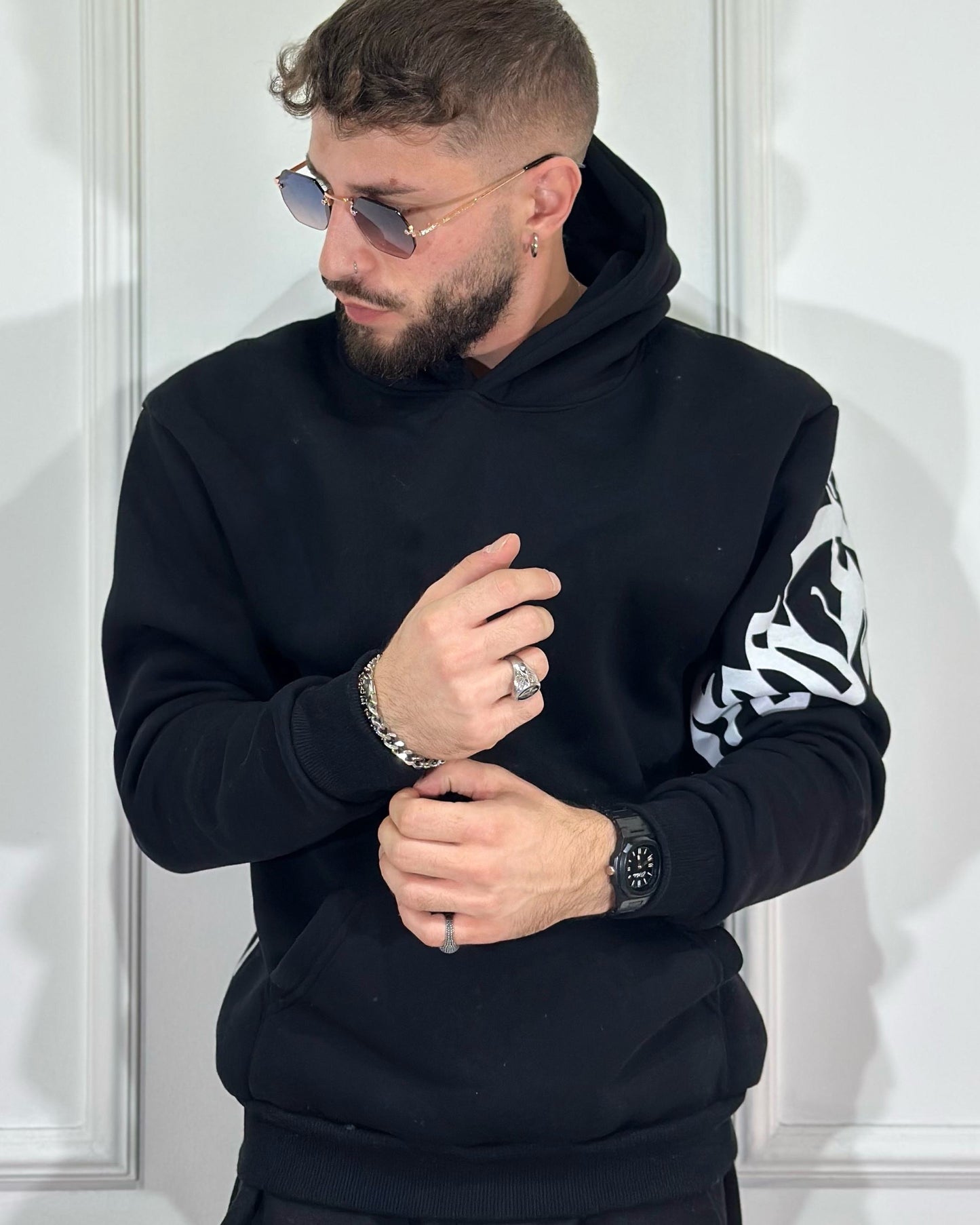 Felpa ADON Think Positive Nera