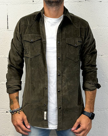 Camicia Vellutino GIANNI LUPO Dark Military