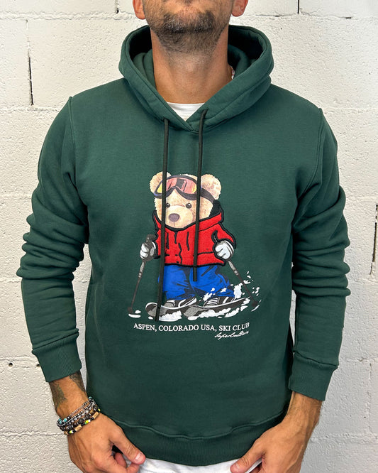 Felpa Cappuccio SUPERCULTURE Teddy Aspen Bosco