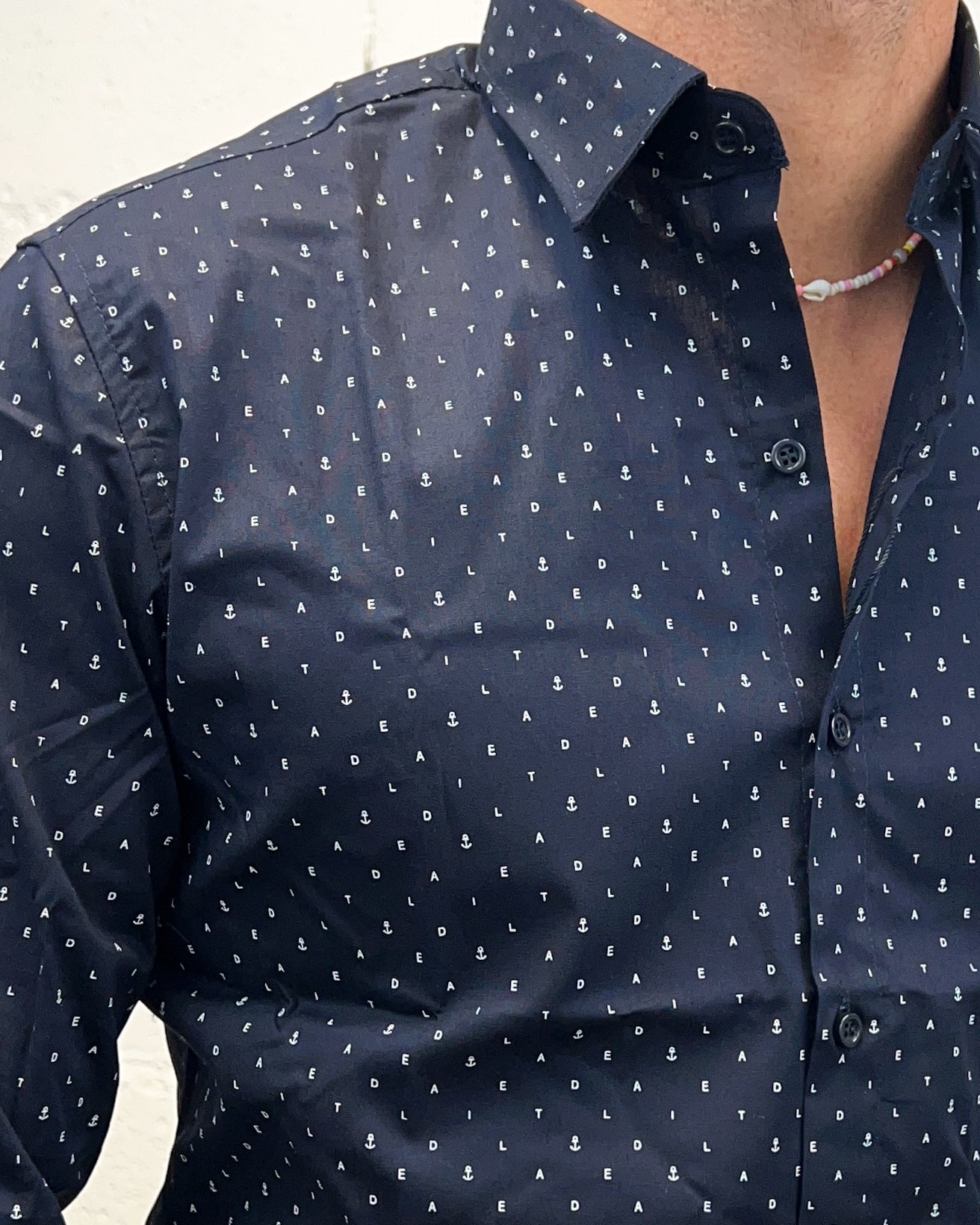 Camicia Cotone LURVY Anchor Black