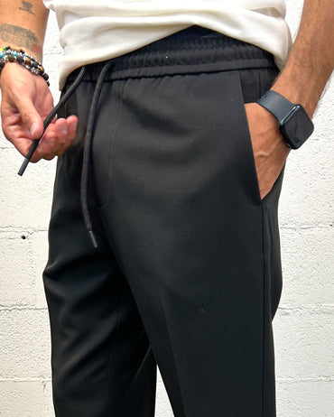 Pantalaccio Slim Fit OVER-D Nero Tasca Filetto