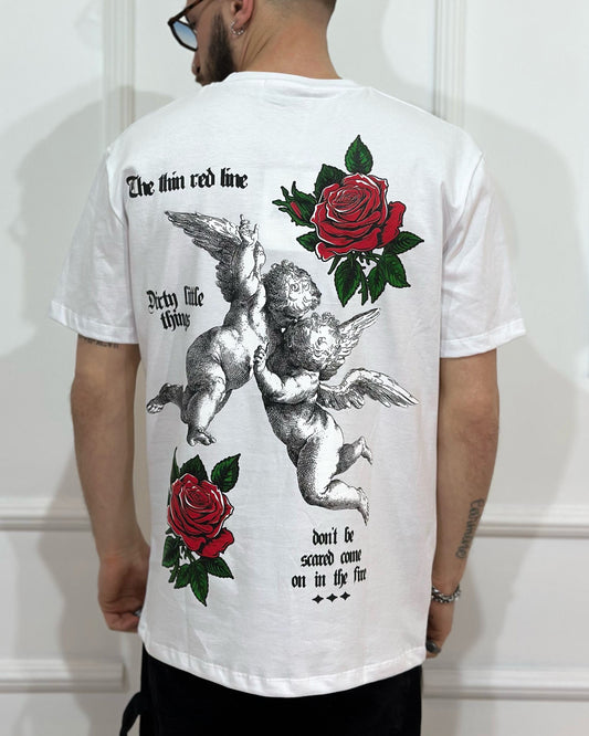 T-shirt ADON Red Line Bianca