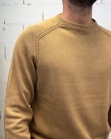 Maglione 100% Cotone OVER-D Raglan Cammello