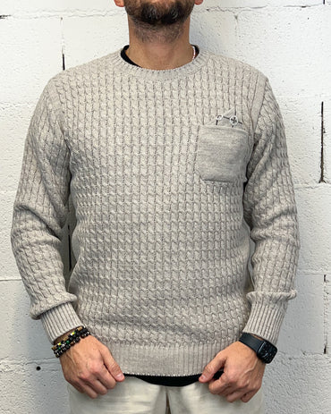 Maglioncino Beige BLACKSUNDAY Taschino Pochette