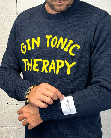 Pullover SUPERCULTURE Gin Tonic Blu