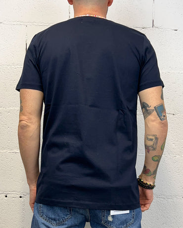 T-shirt Cotone Mercerizzato OVER-D Blu