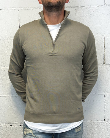 Pull Zip GIANNI LUPO Camel Viscosa