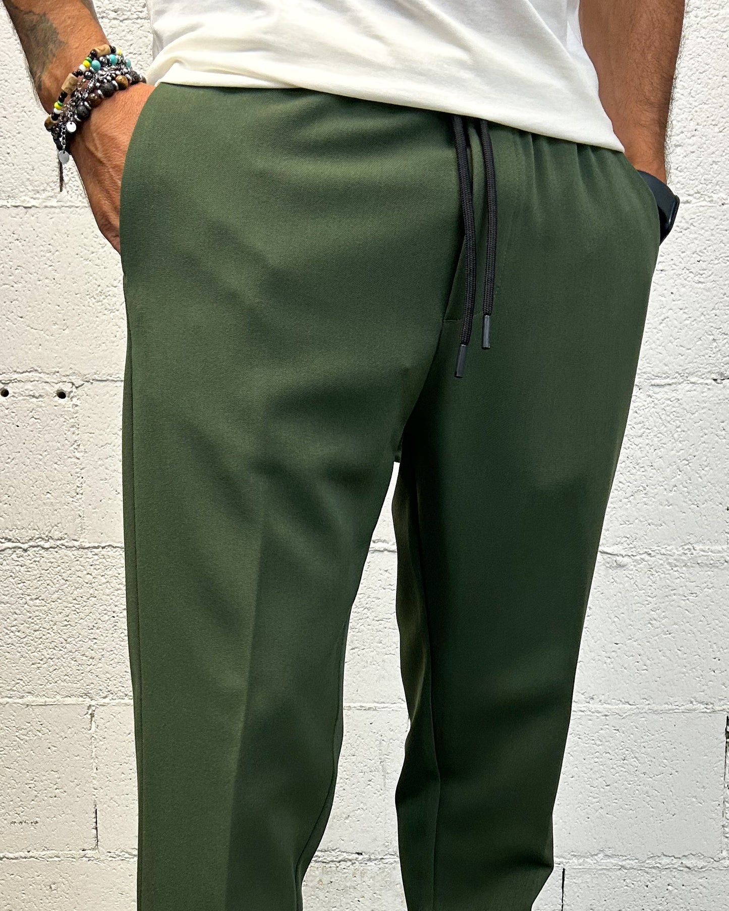 Pantalaccio Slim Fit OVER-D Militare Tasca Filetto