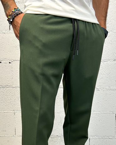 Pantalaccio Slim Fit OVER-D Militare Tasca Filetto
