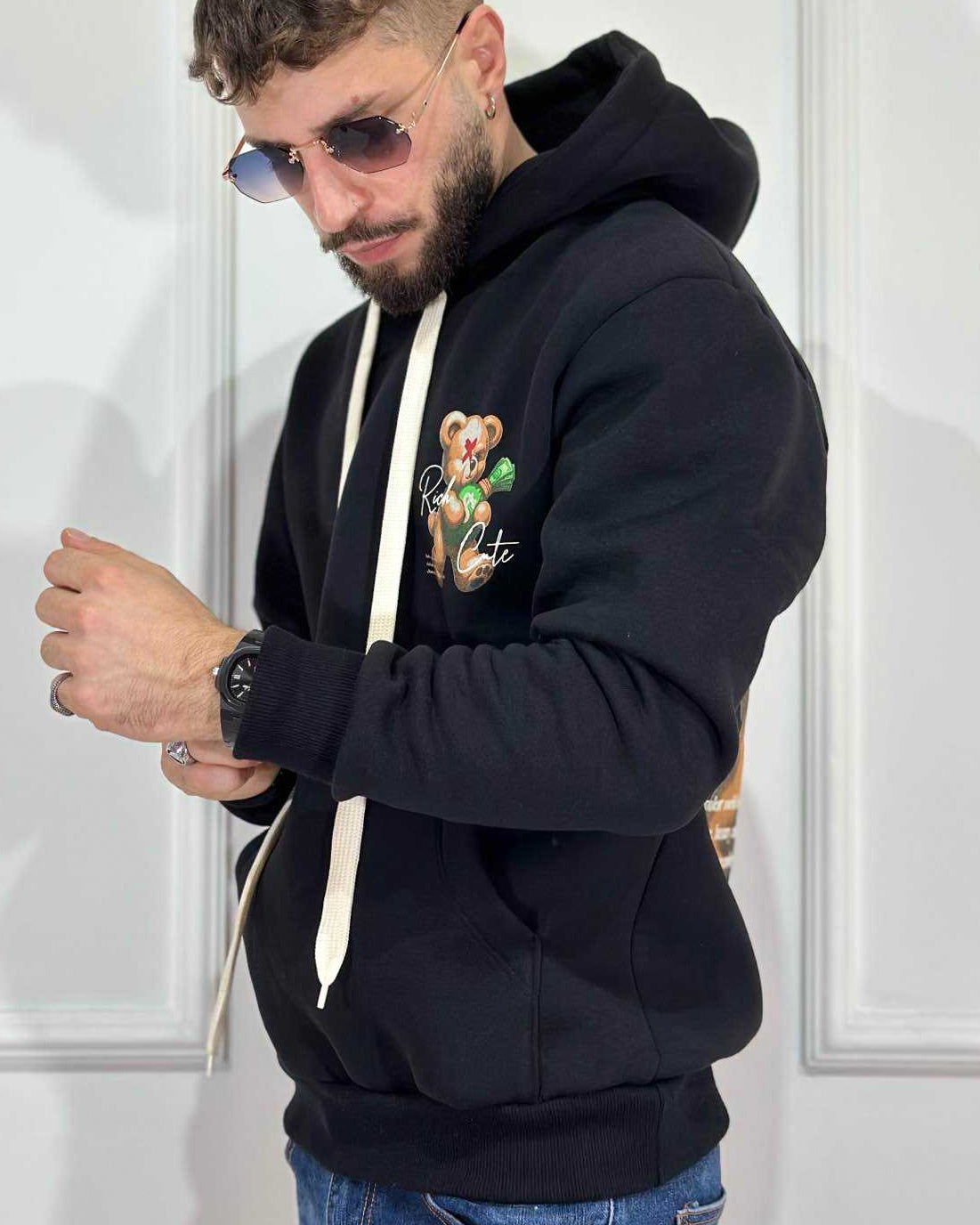 Felpa ONLYONE Rich Cute Nera