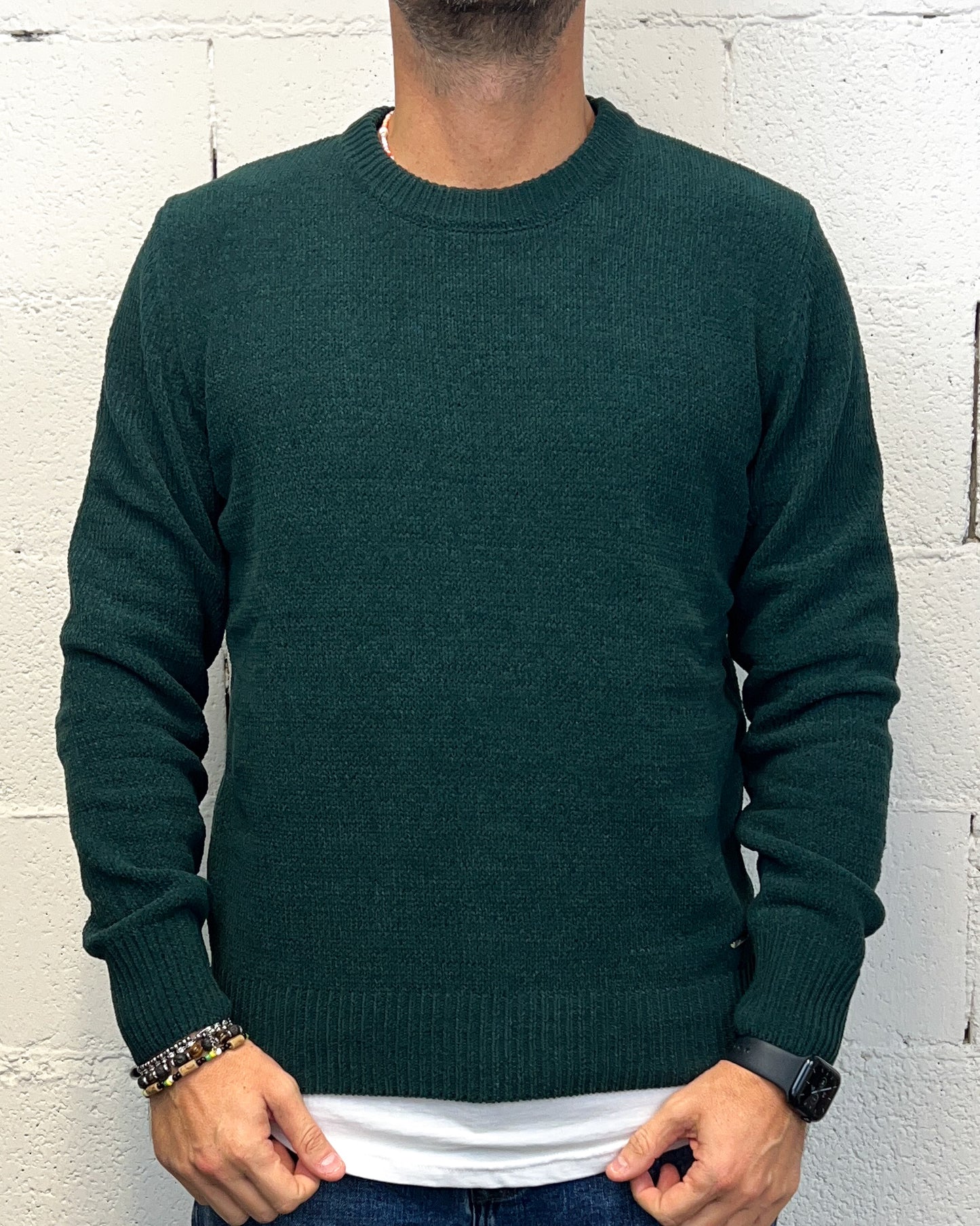 Maglione Ciniglia GIANNI LUPO British Green