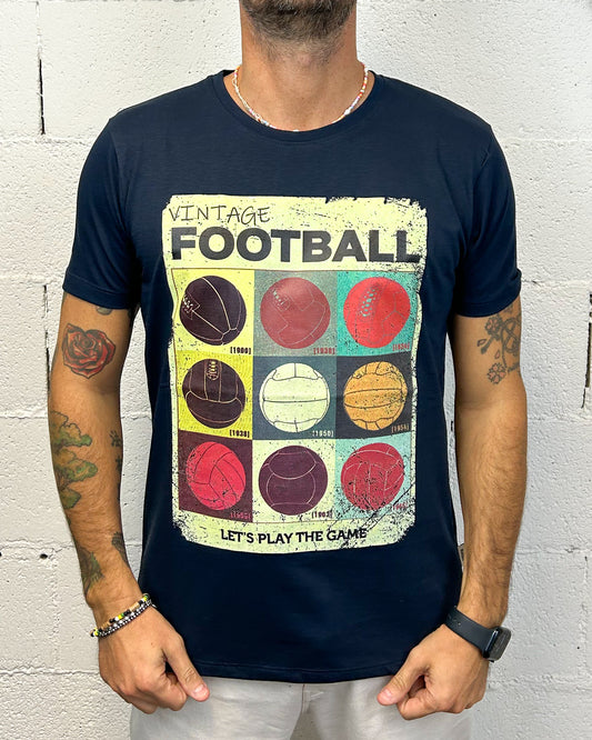 T-shirt DROPIN Football Vintage