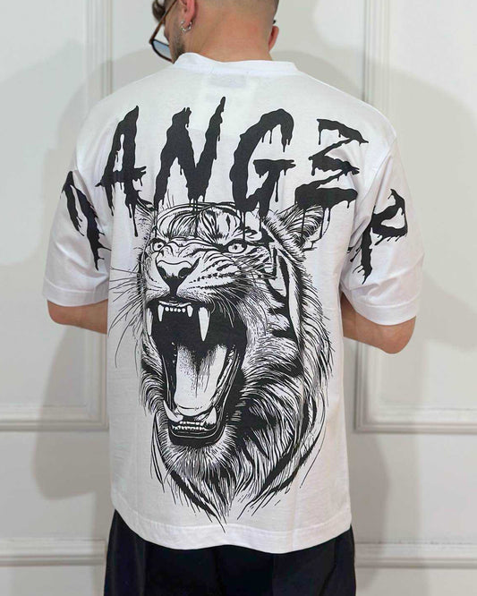 T-Shirt ONLYONE Danger Bianca
