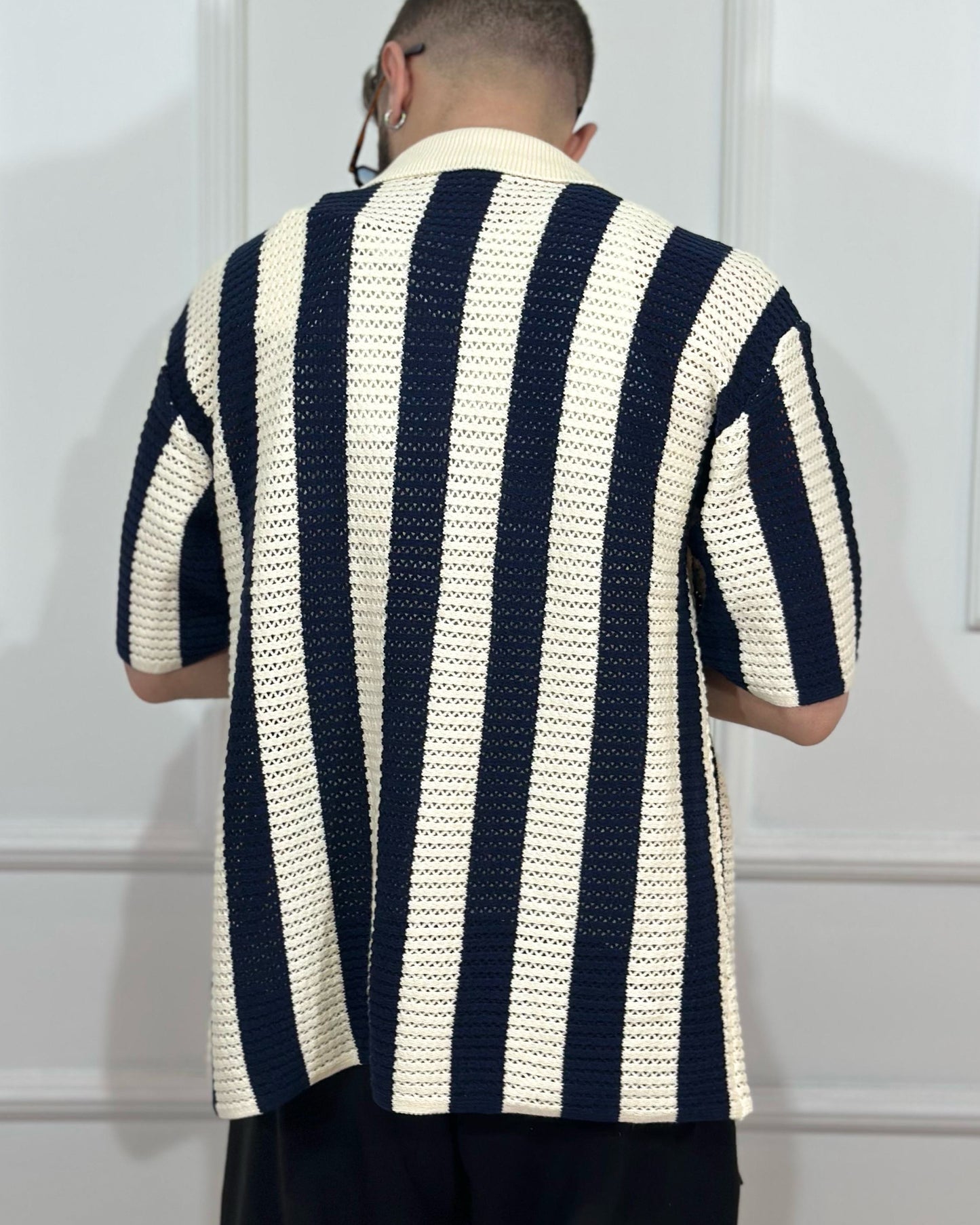 Camicia Filo QYB panna/blu