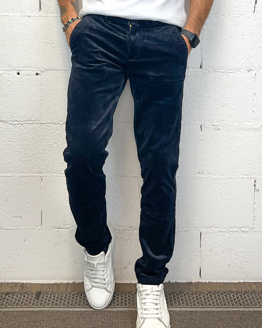 Chino Velluto Costa Piccola GIANNI LUPO Navy