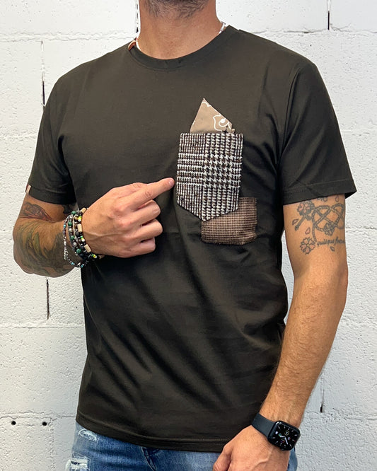 T-shirt Taschino Contrasto OVER-D Moro