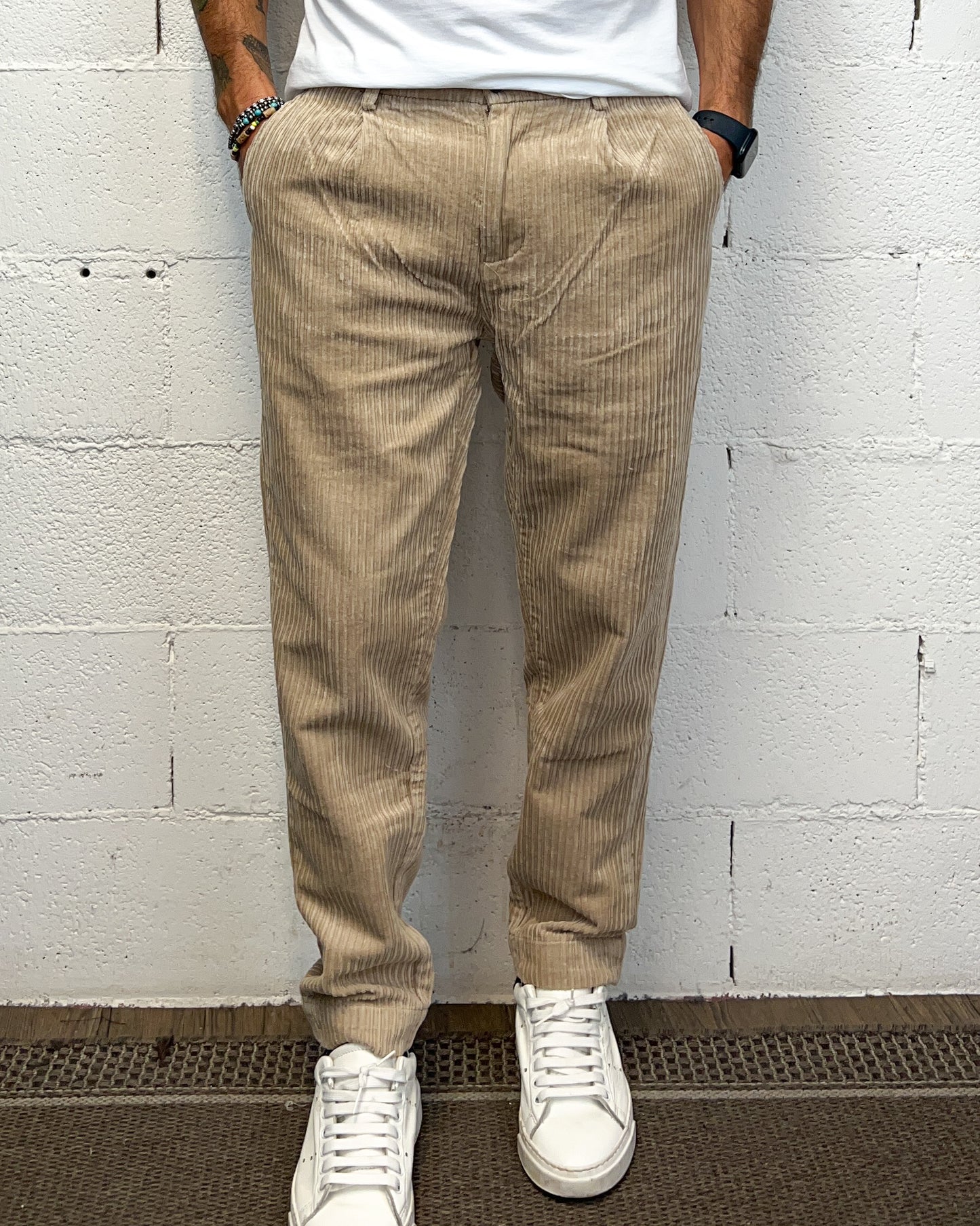 Panta Carrot Velluto Costa Grossa GIANNI LUPO Camel