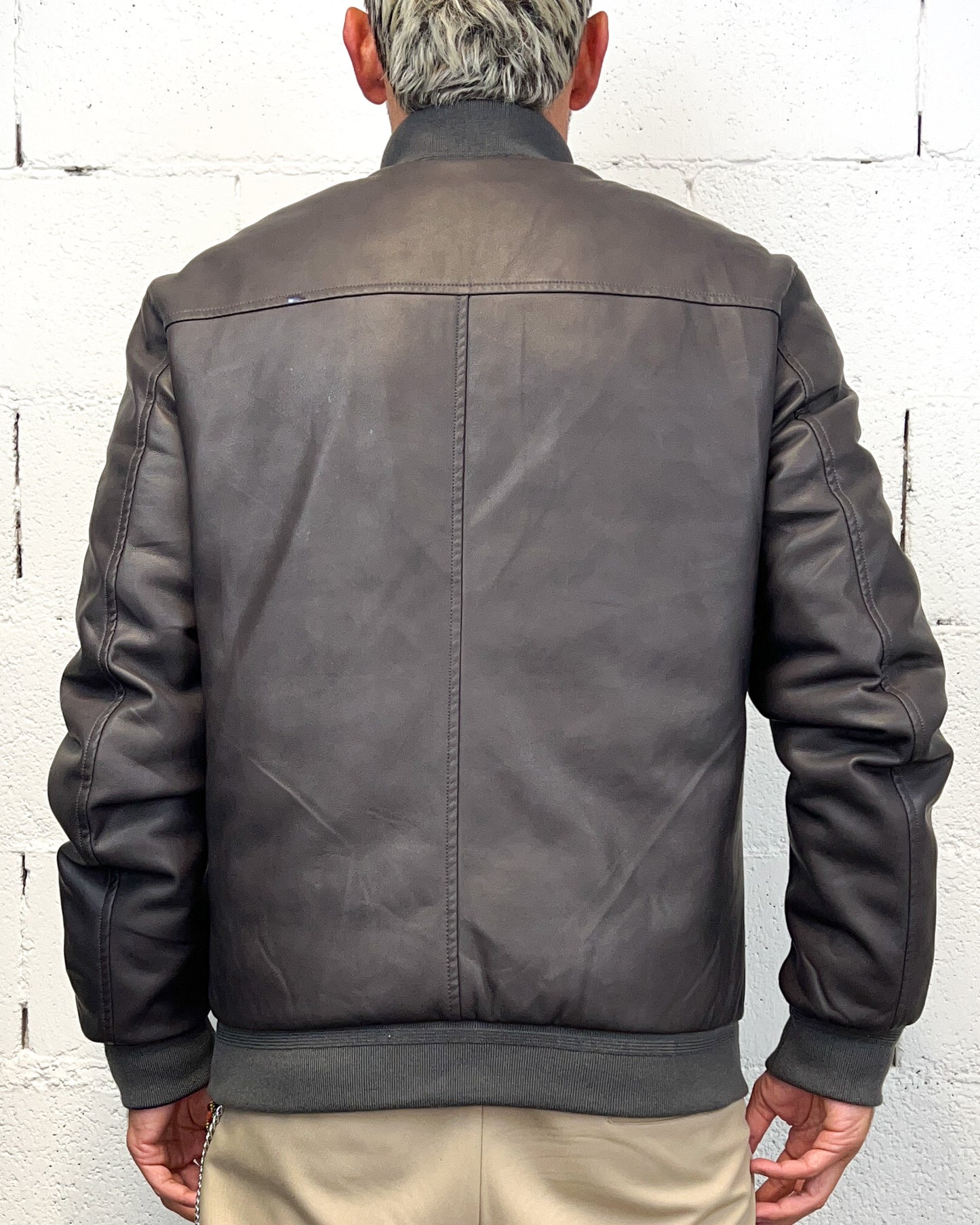Bomber Ecopelle/Piumino Reversibile 2in1 GIANNI LUPO Dark Grey