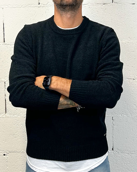 Maglione Ciniglia GIANNI LUPO Nero