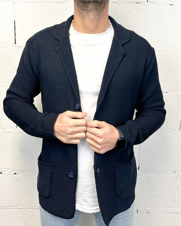 Giacca Cardigan 3 Bott. OVER-D Blu