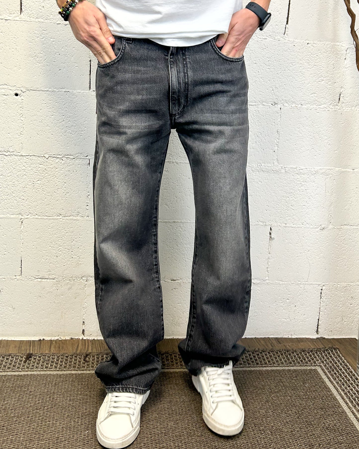 Jeans Baggy Fondo Ampio KLIXS 727 Grigio