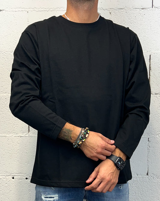 Maglia Long Sleeve DROPIN Boxy Fit Black