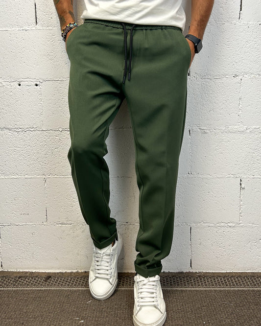 Pantalaccio Slim Fit OVER-D Militare Tasca Filetto