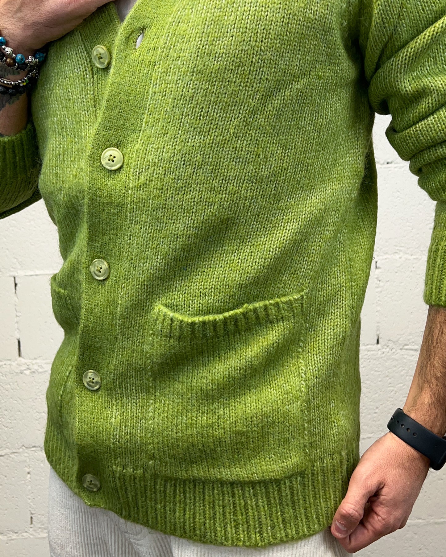 Cardigan Wool OVER-D Oliva