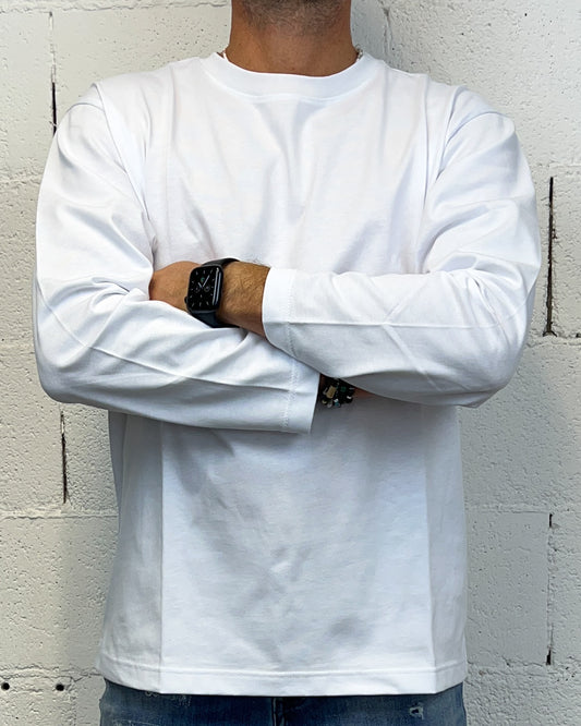 Maglia Long Sleeve DROPIN Boxy Fit White