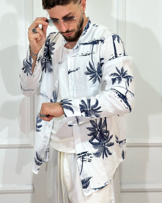 Camicia Lino ONLYONE Palm