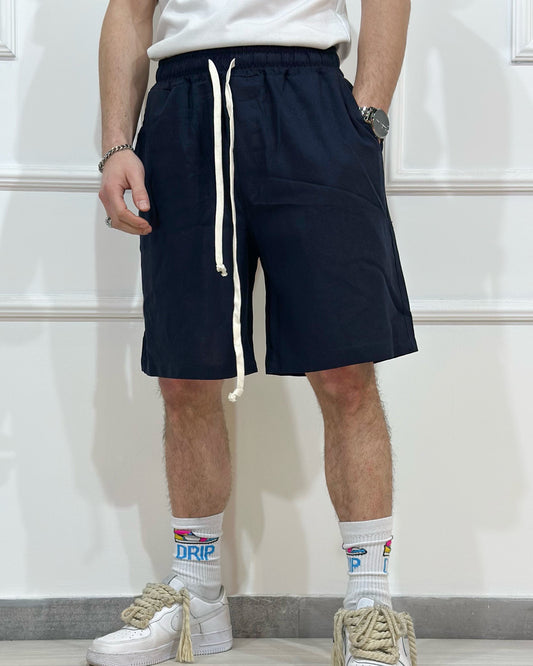 Bermudone Lino CHROY Blu
