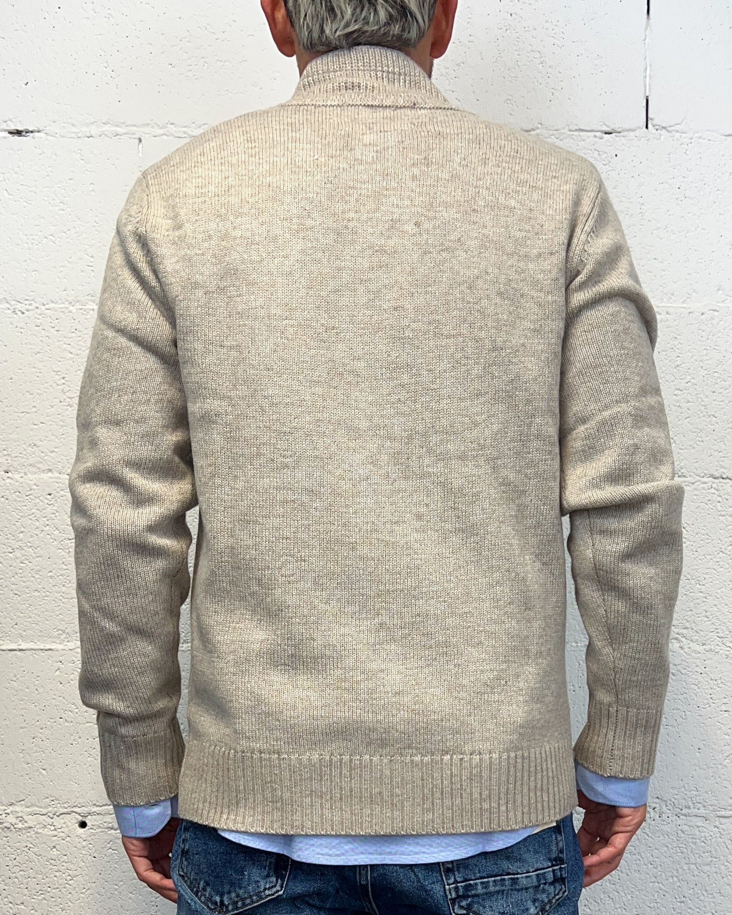 Cardigan Pull Bottoni/Zip GIANNI LUPO Beige