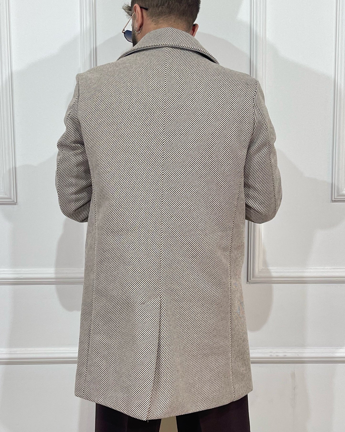 Cappotto Spigato Moro ONLYONE Reverse