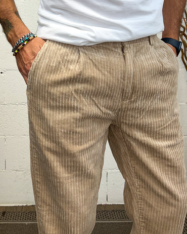 Panta Carrot Velluto Costa Grossa GIANNI LUPO Camel