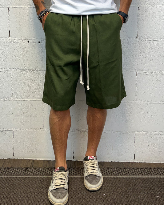 Bermudone Lino CHROY verde