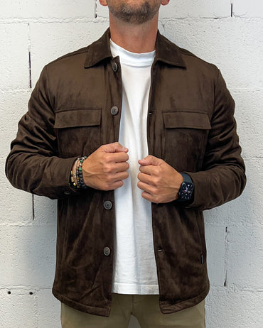 Giacca Sweatshirt GIANNI LUPO Suede Coffe