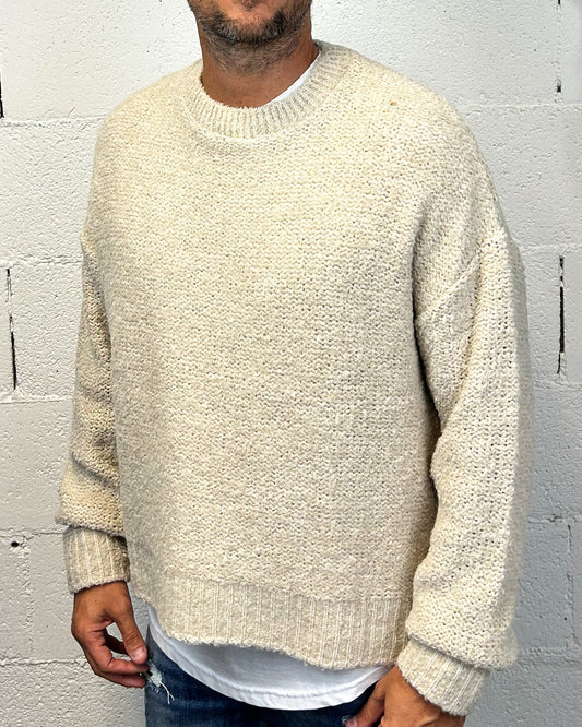 Maglione Cropped OVER-D Bouclè Corda