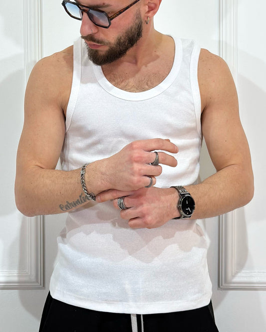 Canottiera Costine CHROY Bianca