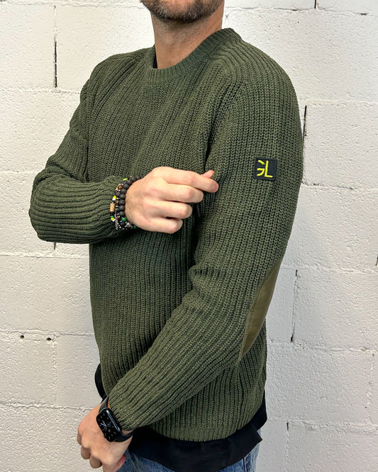 Maglione Ciniglia GIANNI LUPO Military Logo Toppe