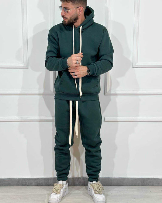 Tuta Completa ONLYONE Felpata Verde Bosco