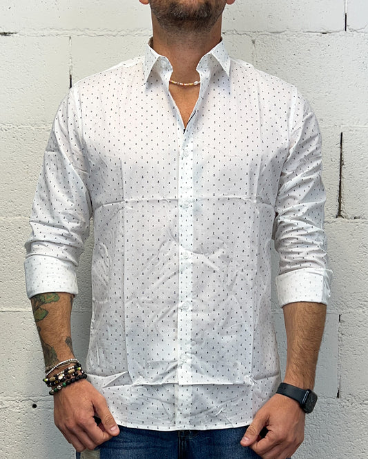 Camicia Cotone LURVY Anchor White