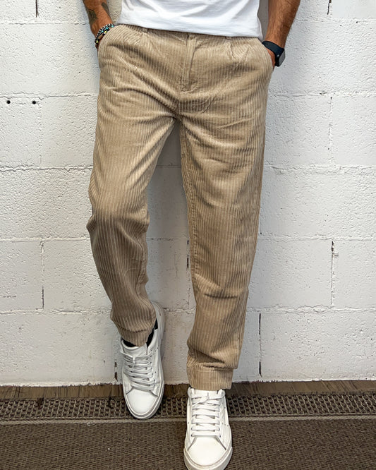 Panta Carrot Velluto Costa Grossa GIANNI LUPO Camel