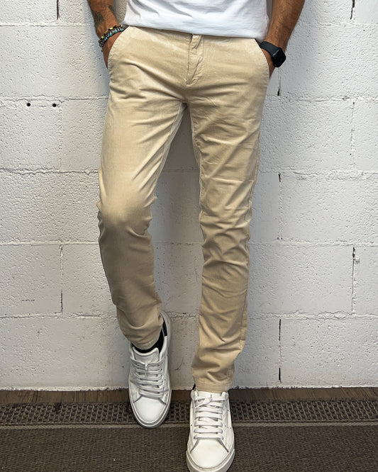 Chino Velluto Costa Piccola GIANNI LUPO Beige