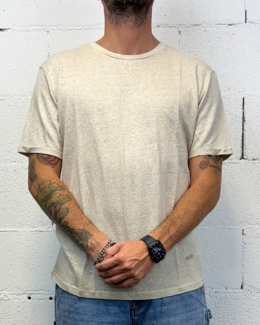 T-Shirt 100% lino GIANNI LUPO Beige