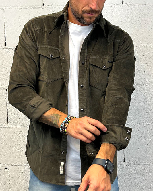 Camicia Vellutino GIANNI LUPO Dark Military