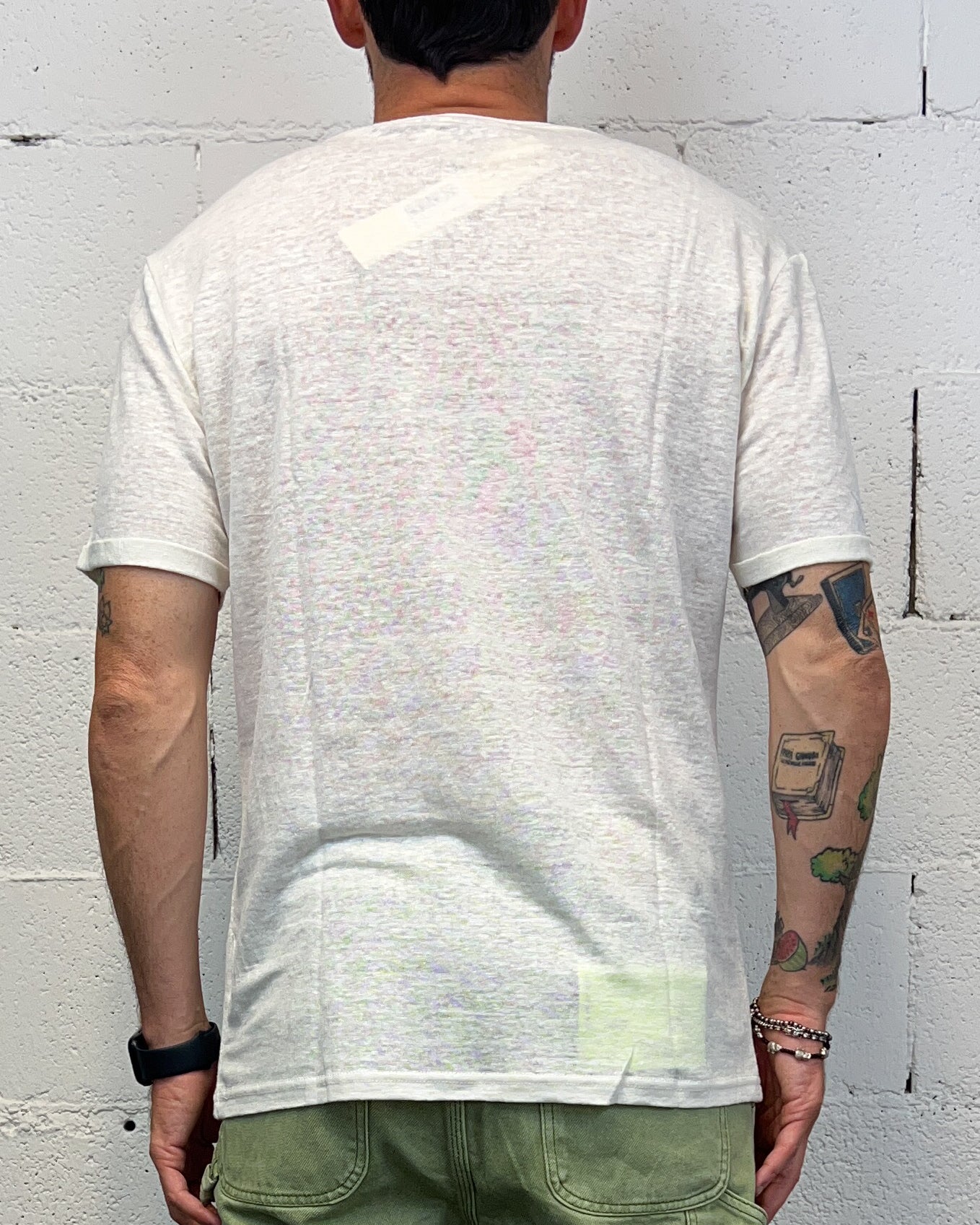 T-Shirt 100% lino GIANNI LUPO Bianca